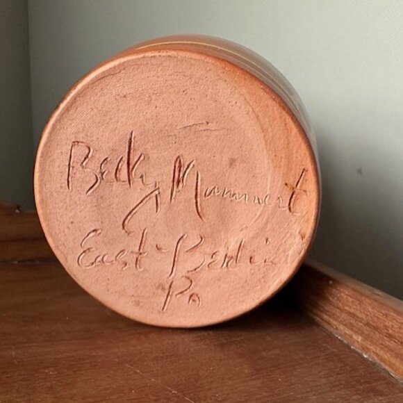 Vintage Pennsylvania Redware Pottery Pot - Picture 6 of 7